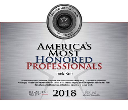 Soo Most Honored Professional 2018