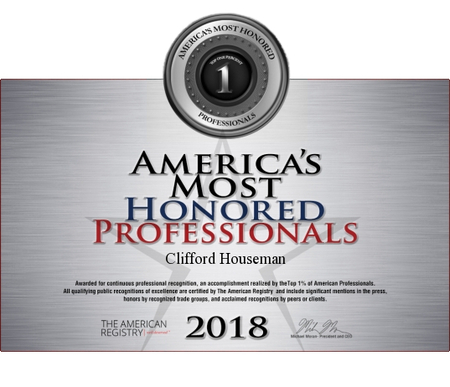 Houseman Most Honored Professional 2018